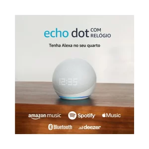 Echo Dot 5ª geração com Relógio